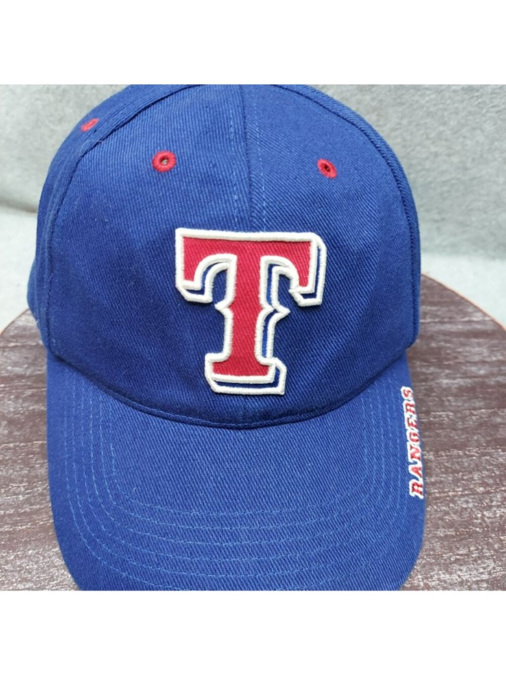 Texas Rangers Adjustable Blue Baseball Cap With Embroidered Logo - Picture 8 of 14
